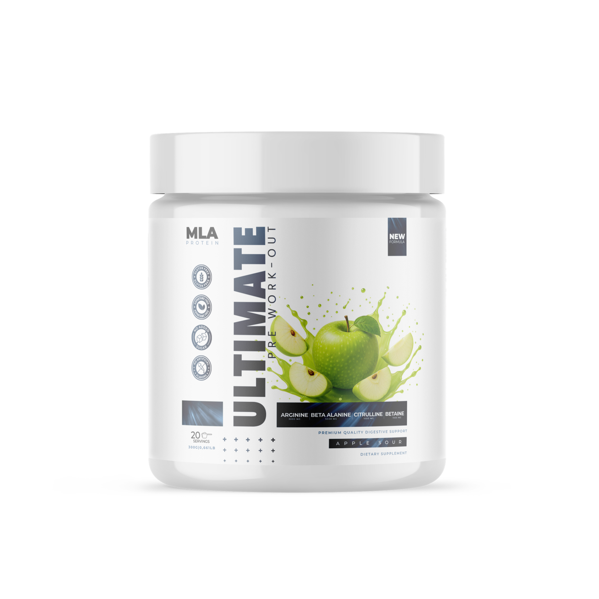 Preworkout Ultimate Yeşil Elma - 300g (20 servis)